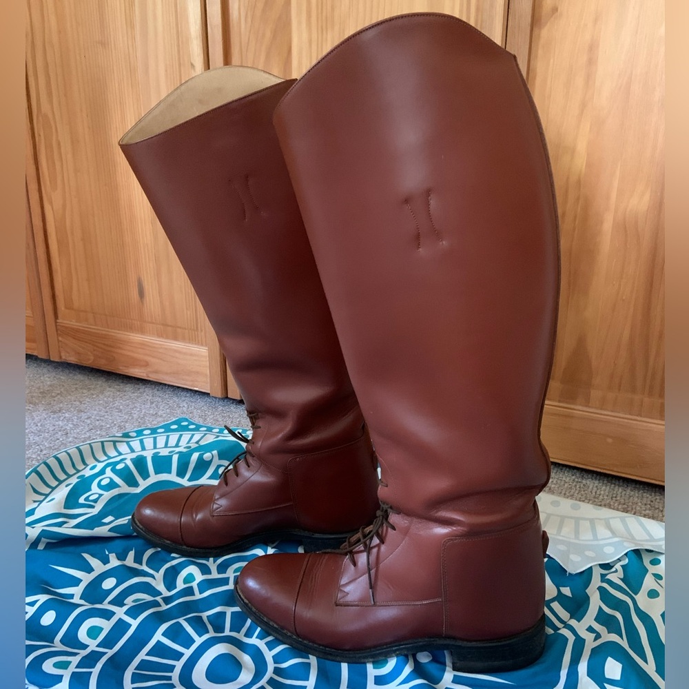Leather riding Equestrian Boots Effingham boots British tan brown size 10 AGGIES